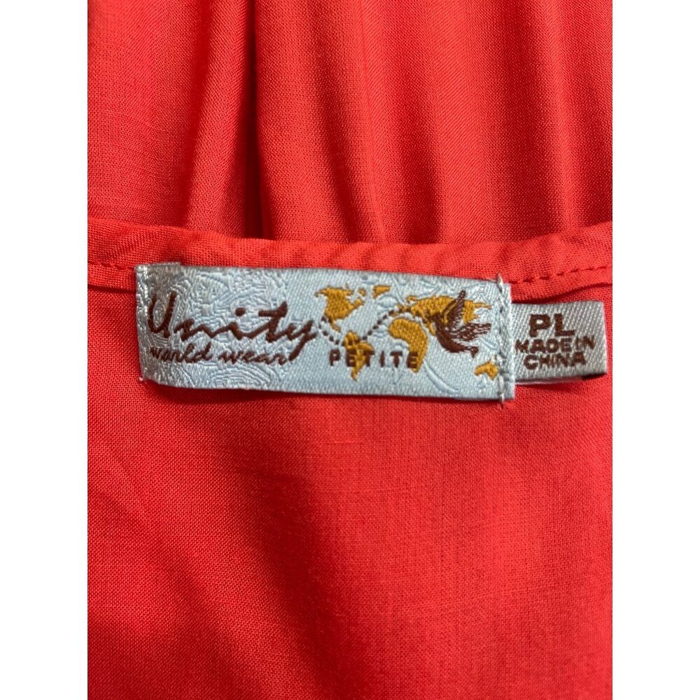 Unity World Plus Size Pl Red Embroidered Peasant … - image 3
